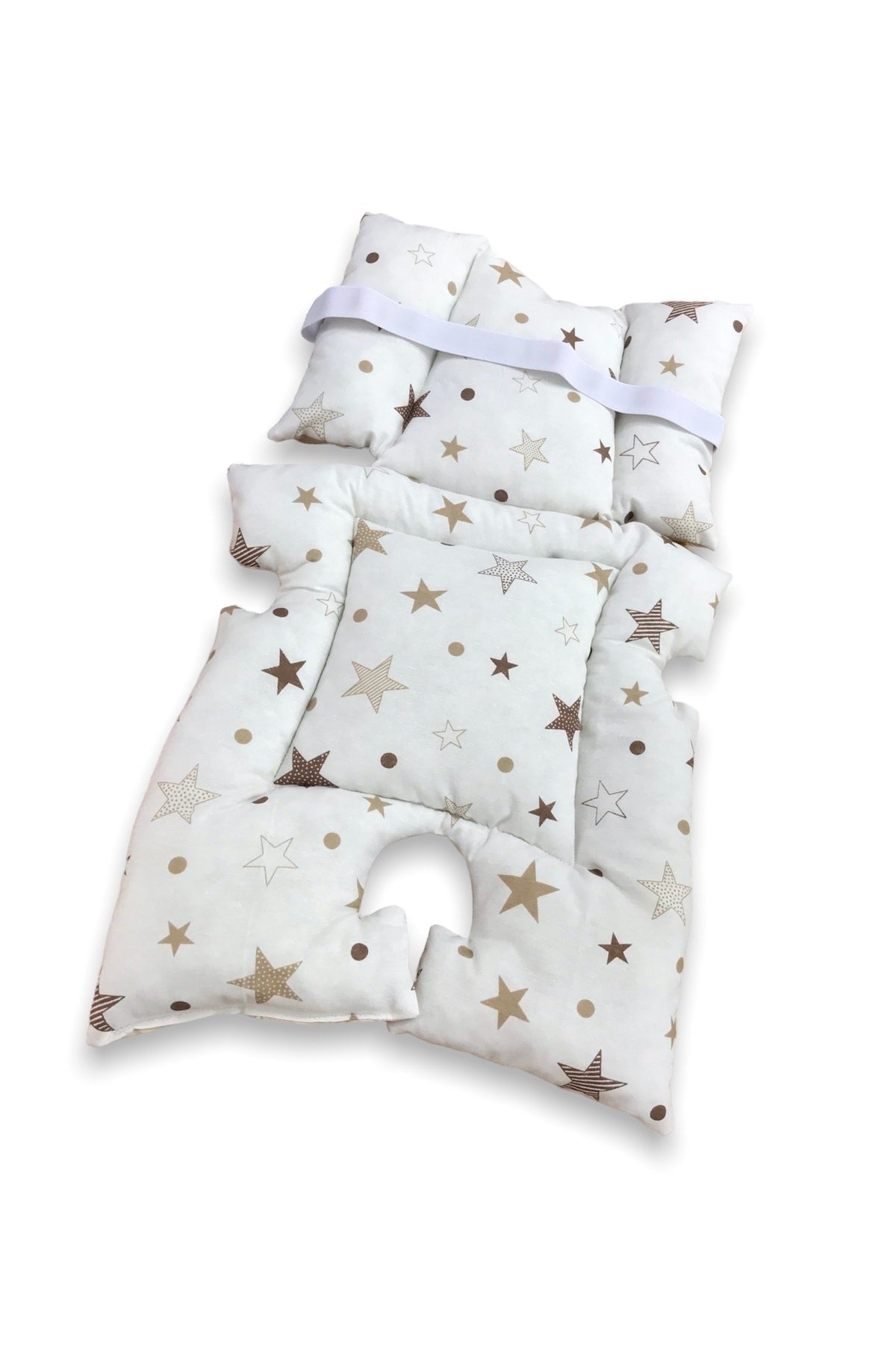 Baby Stroller And Car Seat Cushion With Lumbar Support Brown Star