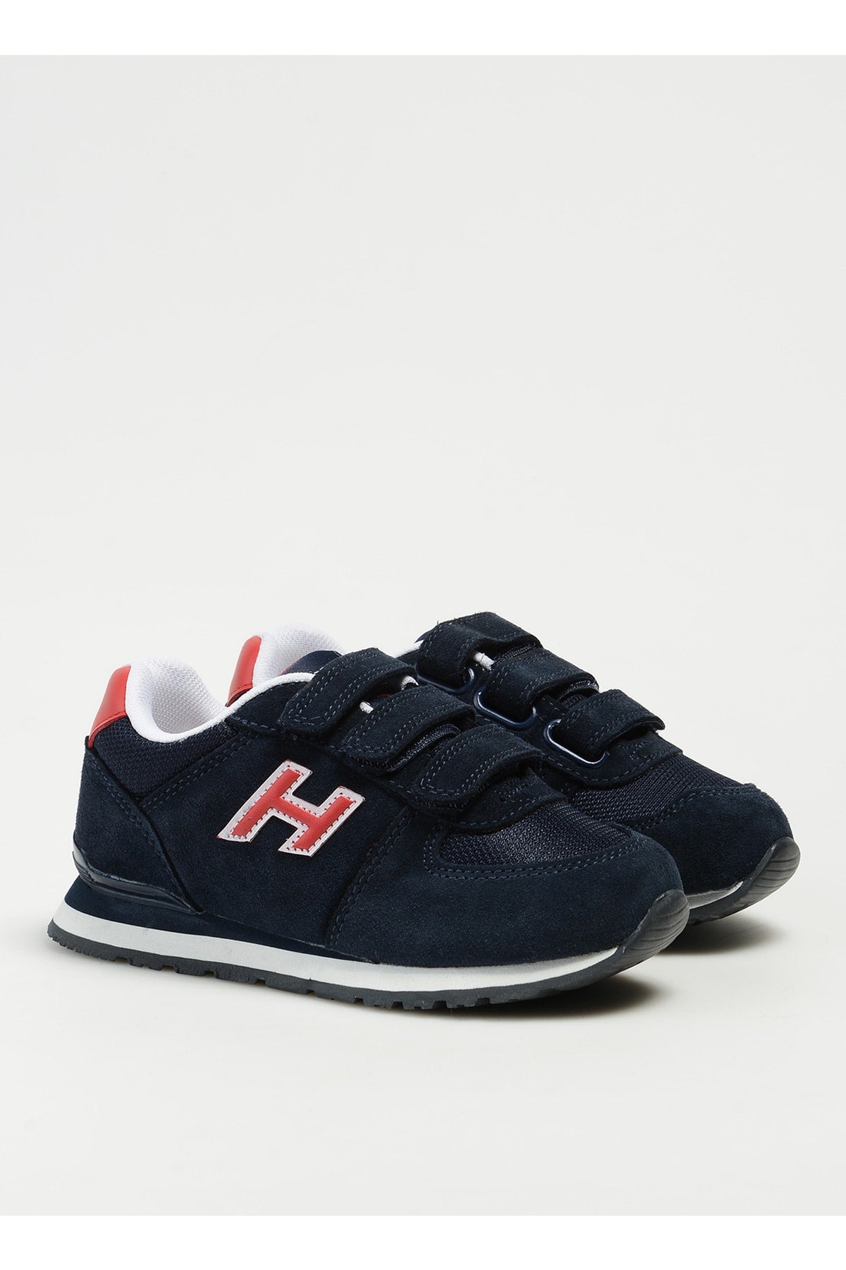 Leather Navy Blue - Red Boys Casual Shoes Peru F Shoes