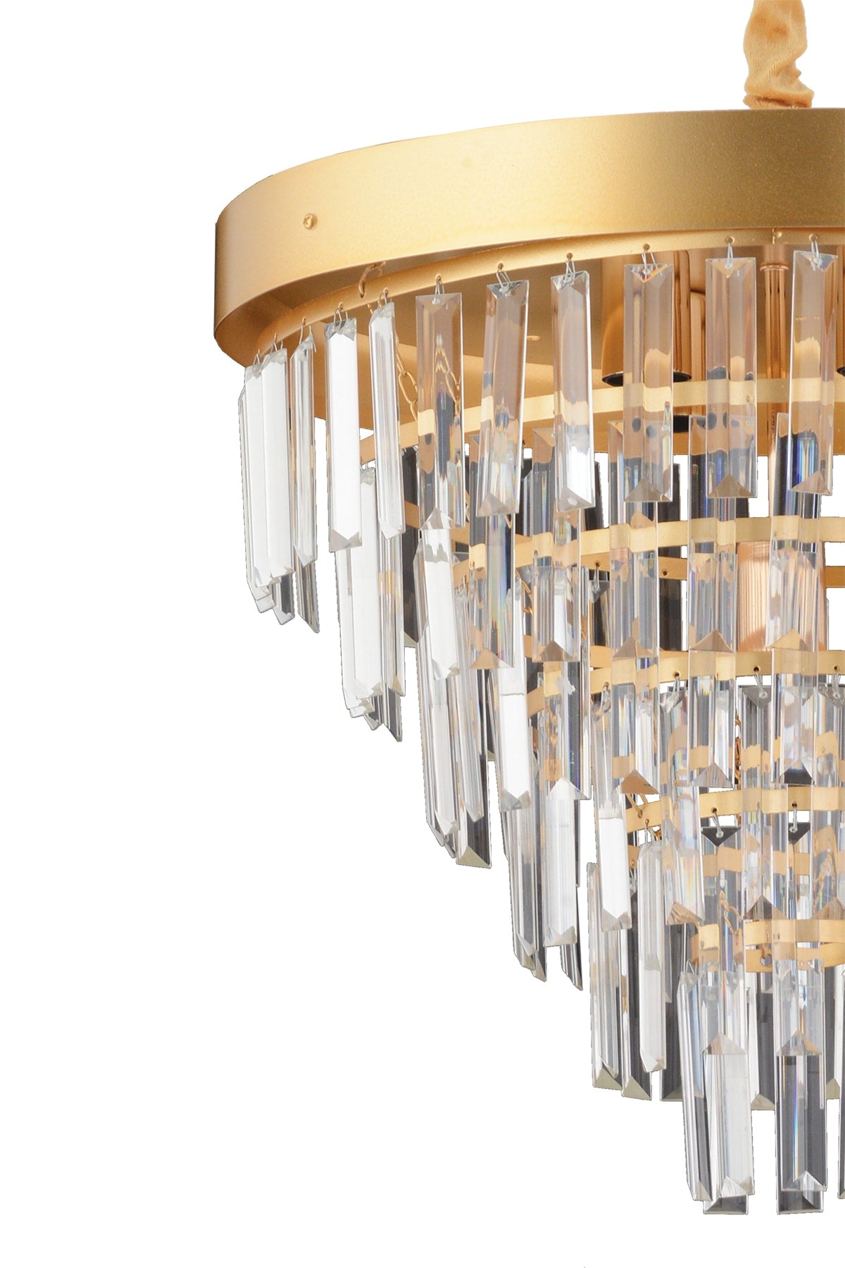 Linda 55 Cm Gold Luxury Crystal Stone Chandelier