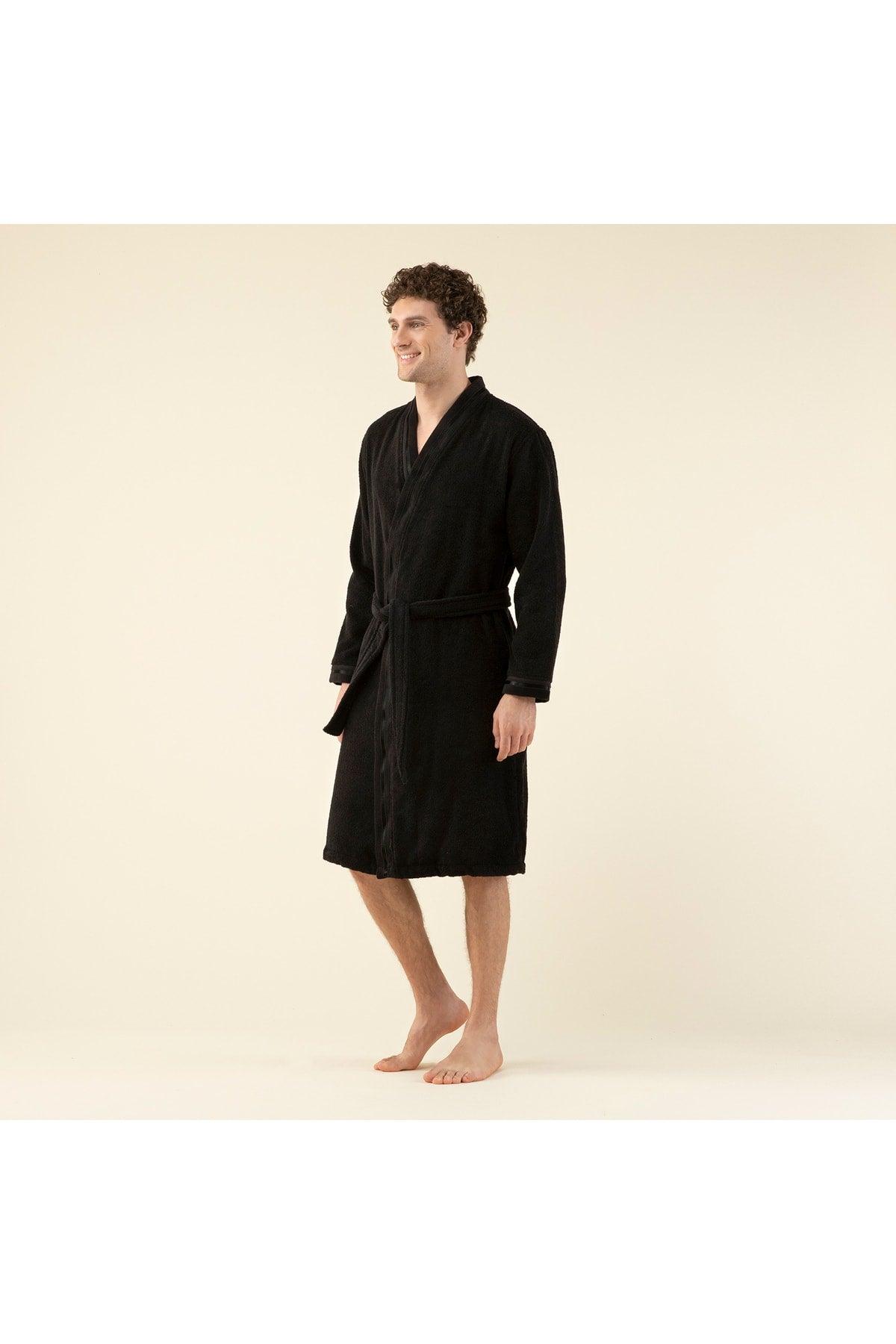 Chic Men's Bathrobe Black - Swordslife