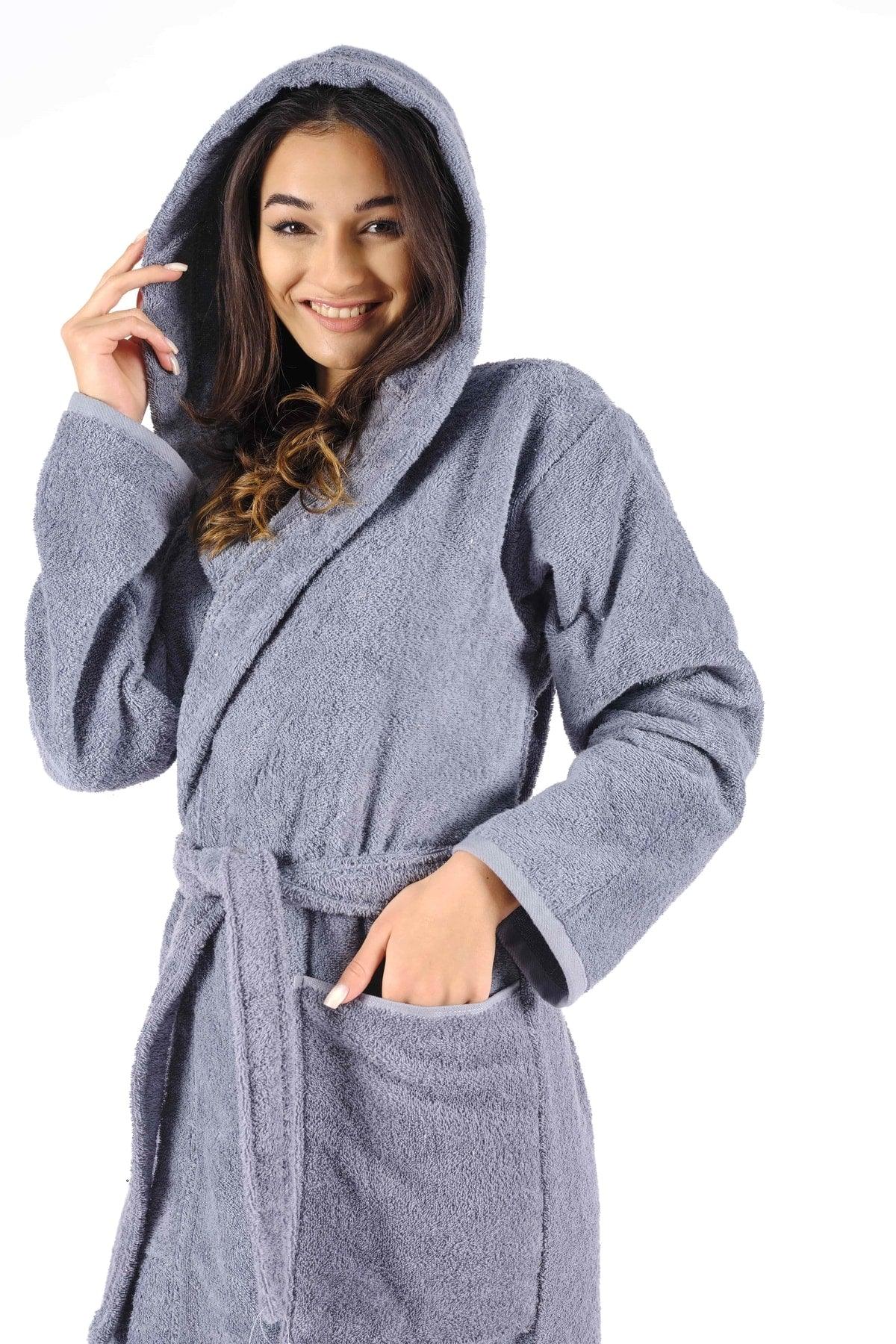 Hooded Bathrobe Gray - Swordslife