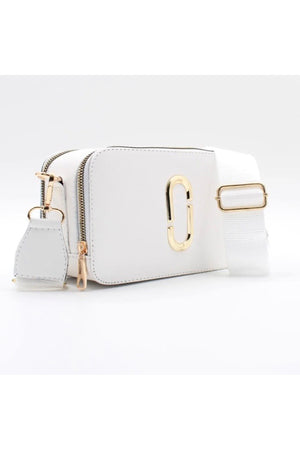 Women'S Canta White Quality Sport Stylish Crossbody Shoulder Bag With Two Compartment Pockets (Small Size)