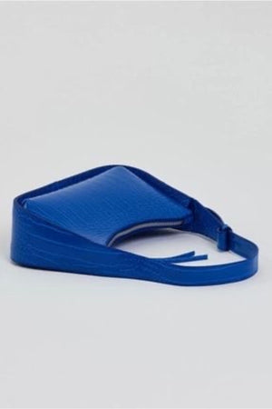 Women'S Crocodile Pattern Sax Blue Baguette Bag