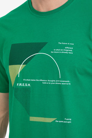 Men'S Printed T-Shirt Regular Fit Benetton