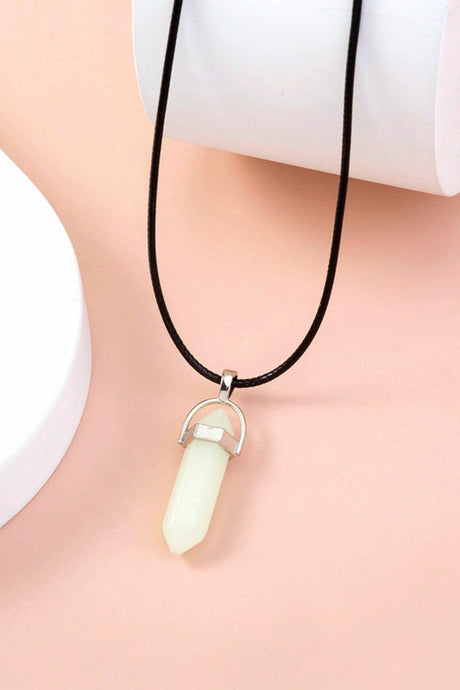 Glow In The Dark Necklace Neon Natural Stone - Swordslife