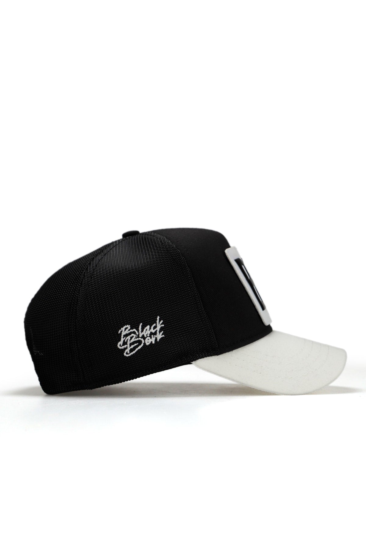 V1 Trucker Letter A - 1 Code Logo Unisex White Cap - Black Cap (Cap)