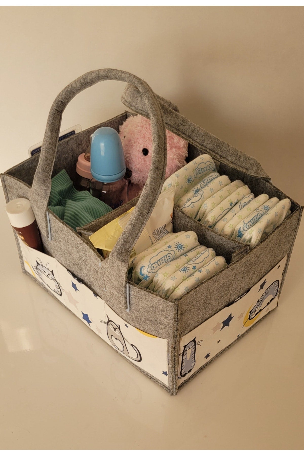 Handmade Multi-Purpose Felt Mother Baby Care And Organizer Bag Functional Organizer