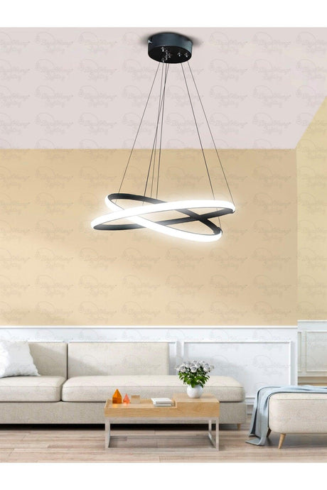 2 Black Pendant Lamp Led Chandelier Liyawang0001 - Swordslife