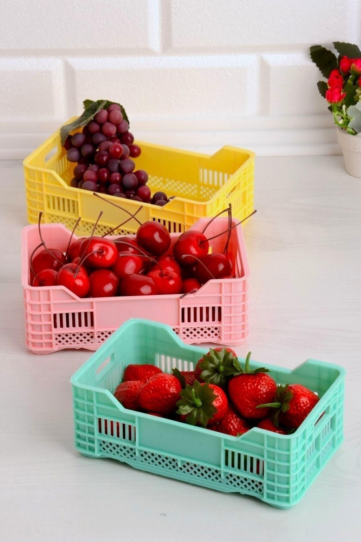 3-Purpose Multi-Purpose Mini Plastic Case Basket Organizer Houseware Organizer Set - Swordslife