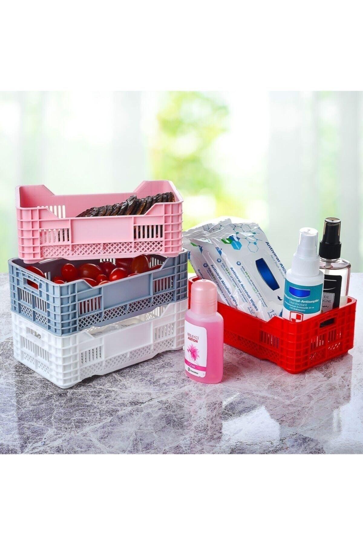 3-Purpose Multi-Purpose Mini Plastic Case Basket Organizer Houseware Organizer Set - Swordslife