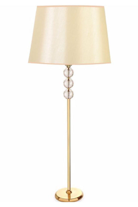 3 Crystal Stone Gold Metal Leg Floor Lamp Brillant - Swordslife