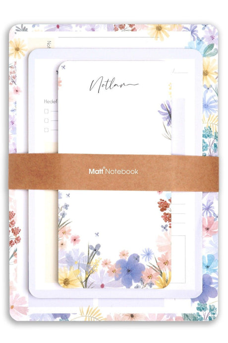 3 Pcs Desktop Planner Set Lilac Flowers