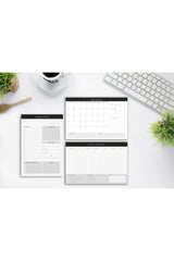 3 Pcs Desktop Planner Set Black Edged (