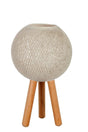 3 Legs Lampshade Wooden Table Lamp Jute String Lamp Beige - Swordslife