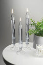 3-Footed Candlestick Glass Oil Lamp + 200 Ml Oil Lamp Transparent - Swordslife