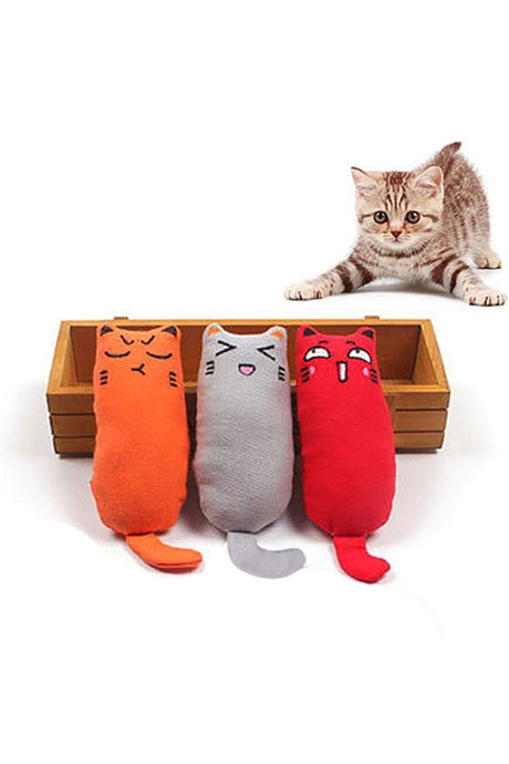 3 Pack Rattle Cat Grassy Cat Toy