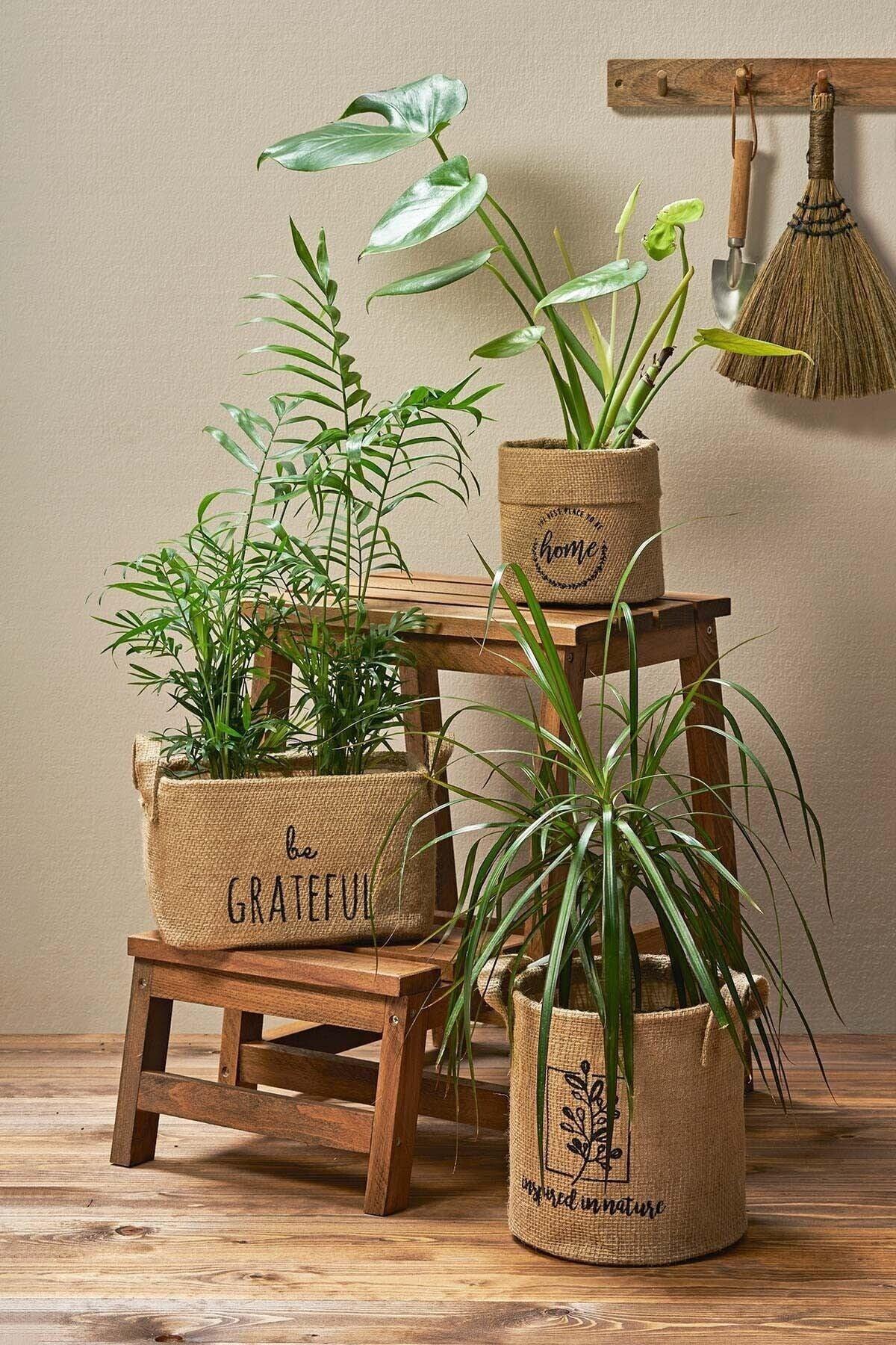 Set of 3 Jute Basket // 24x17x14+20x20+15x15 - Swordslife