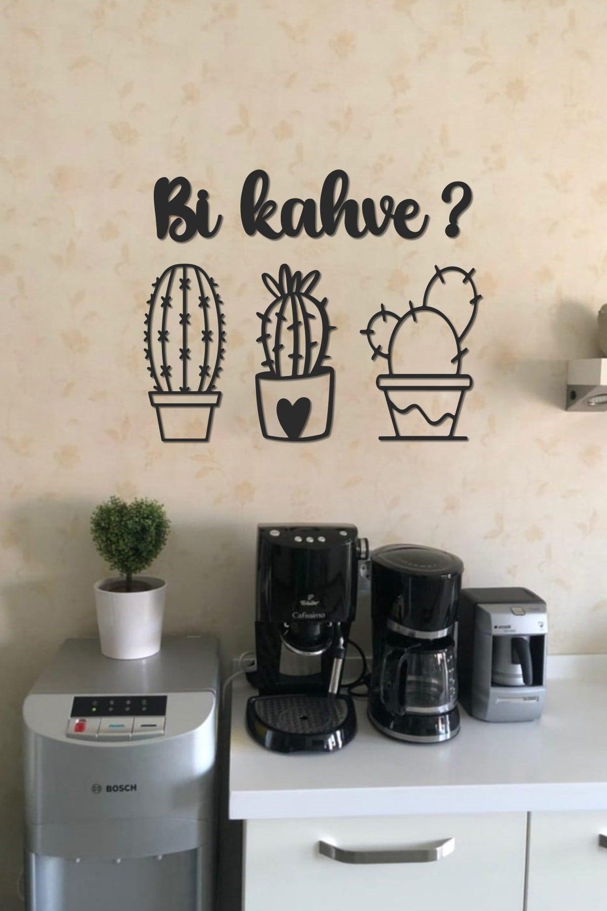 Triple Cactus + One Coffee ? Home Kitchen Decoration Decorative Accessories Graffiti Painting Set - Swordslife