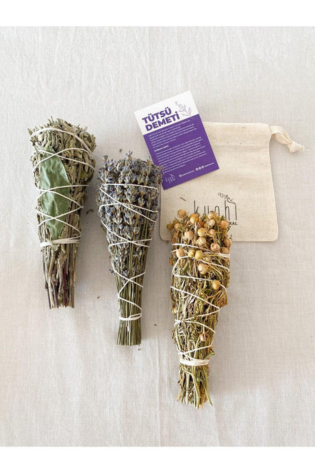 Set of 3 Rituals: Sage Incense, Lavender Incense, Vinegar Incense, Linen Pouch - Swordslife