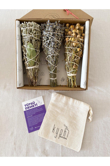 Set of 3 Rituals: Sage Incense, Lavender Incense, Vinegar Incense, Linen Pouch - Swordslife