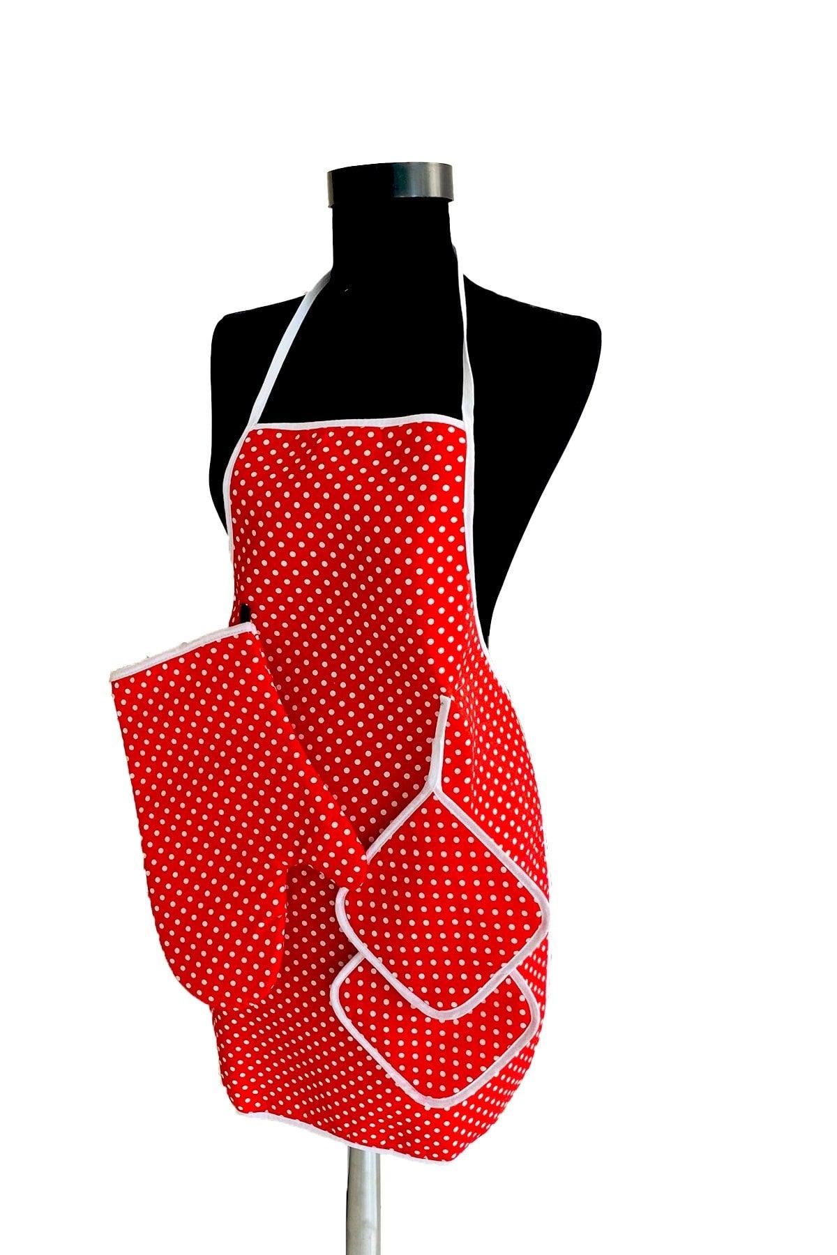 3 Piece Kitchen Set Liquid Proof Kitchen Apron Heat Proof Oven Mitts And Holder Set - Swordslife