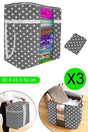 3 Pcs Star Pattern Window Storage Bag House Organizer Storage Bag Maxi 30x45x50 Cm - Swordslife