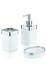 3 Piece Acrylic Metallized Coated Bathroom Set