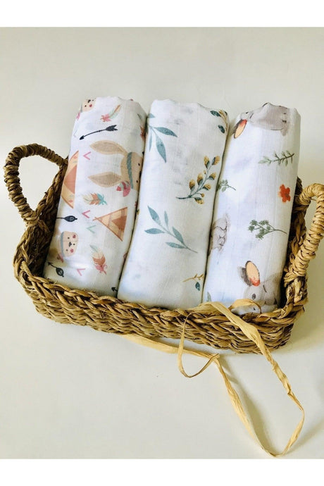 3 Pieces Multi-Purpose Muslin Cloth Cover Blanket