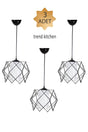 3 Pieces Silvano White Glass Modern Pendant Chandelier - Swordslife