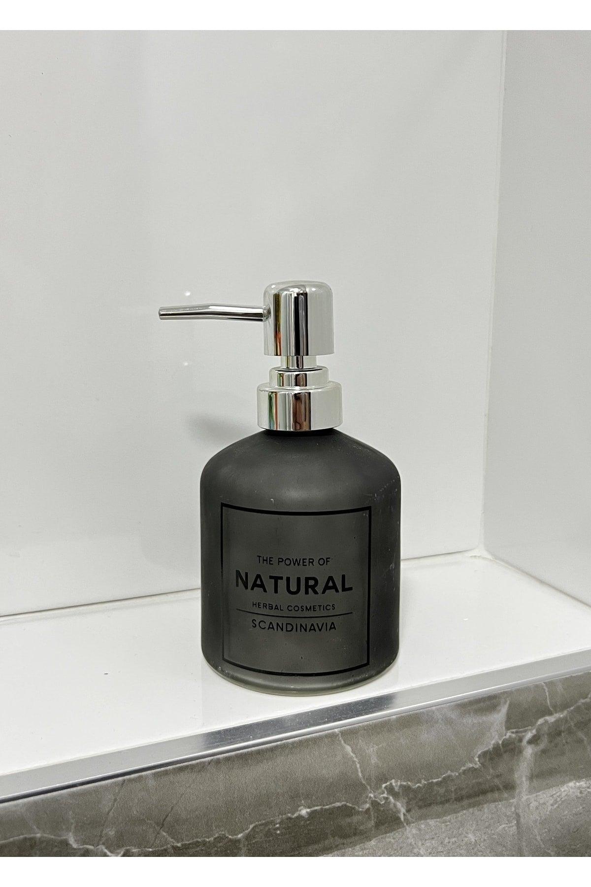 300 Ml Glass Liquid Soap Dispenser With Silver Pump