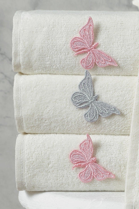 30x50cm 4 Pieces Butterfly Soft Shiny Hand Towel | Kitchen Towel Set - Swordslife