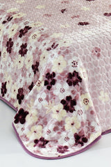 3.5 Kg Thick Supersoft Quality Flower Double Blanket Heart 220x240 Cm Powder (B13) - Swordslife