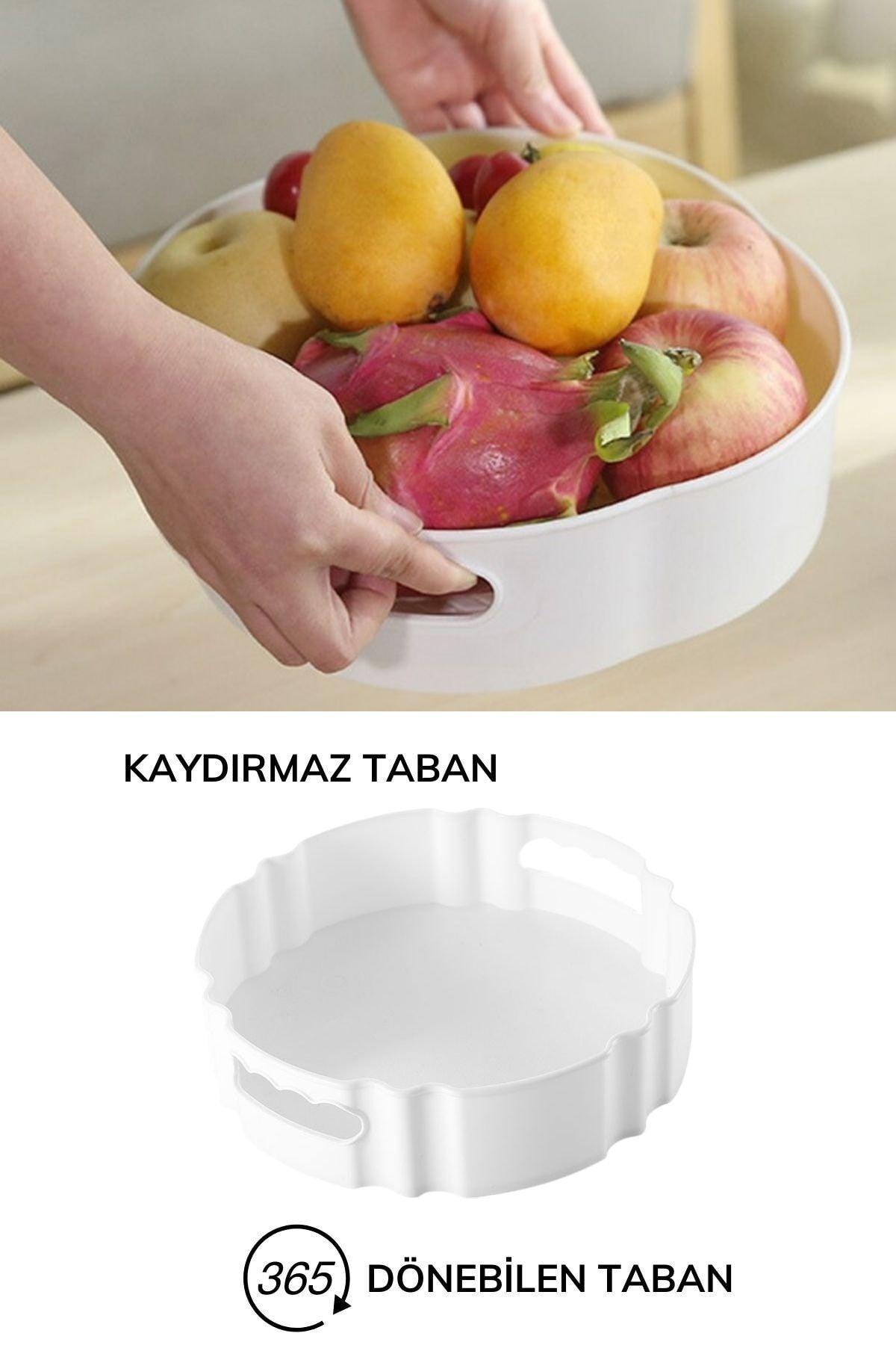 Round Tray Formed Presentation And Service Organizer Table With 360 Degree Rotating Mechanism - Swordslife