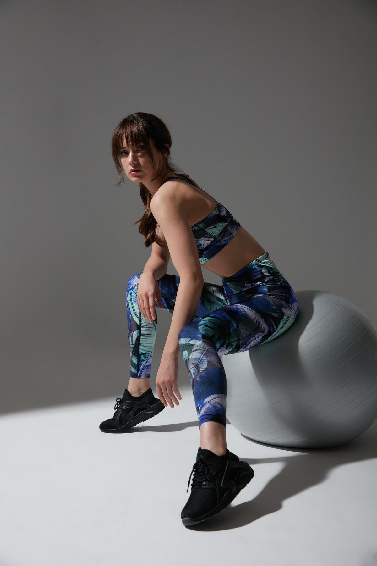 Women's Purple Nadi Leggins All Over Monstrea Garden Sports Leggings - Swordslife