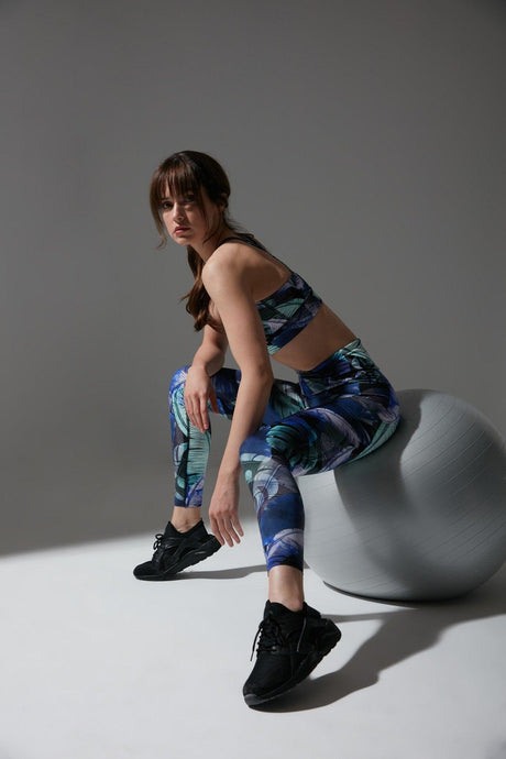 Women's Purple Nadi Leggins All Over Monstrea Garden Sports Leggings - Swordslife