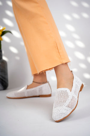 Women'S Knitted Flat Shoes Women'S Shoes Casual Shoes White