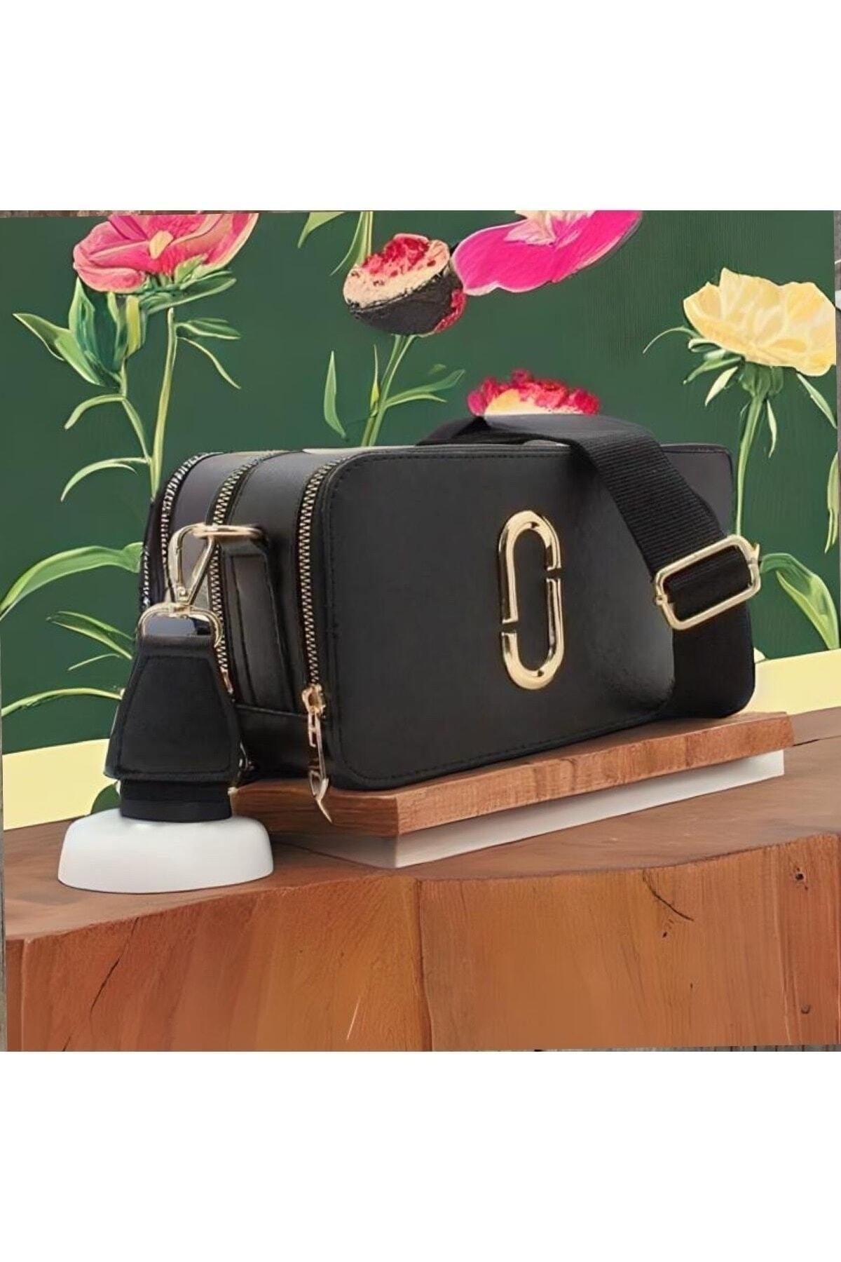 Women'S Canta Black Quality Sport Stylish Crossbody Two Compartment Pocket Shoulder Bag (Small Size)