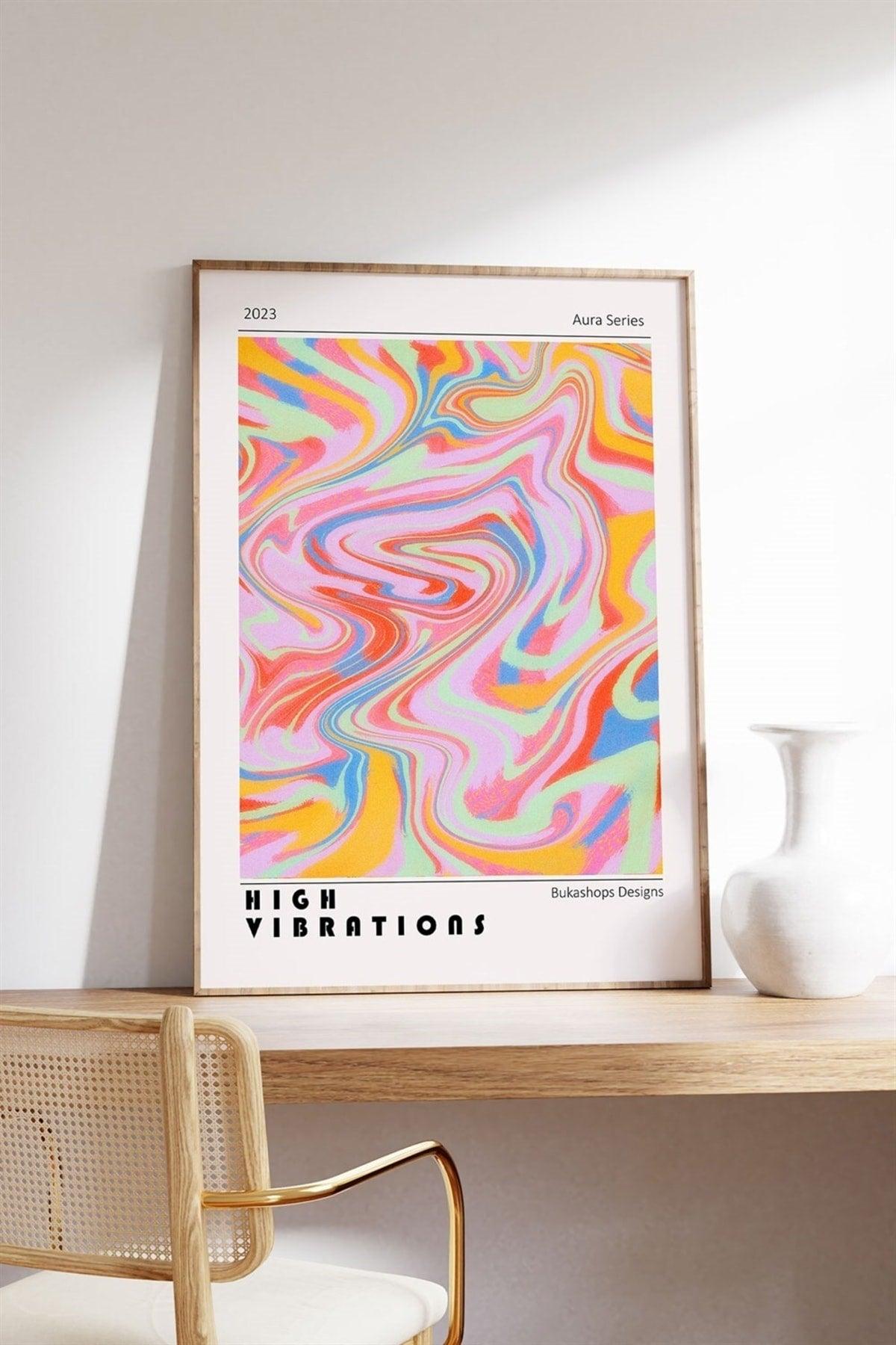 High Vibrations Aura Painting, Poster - Unframed - Swordslife