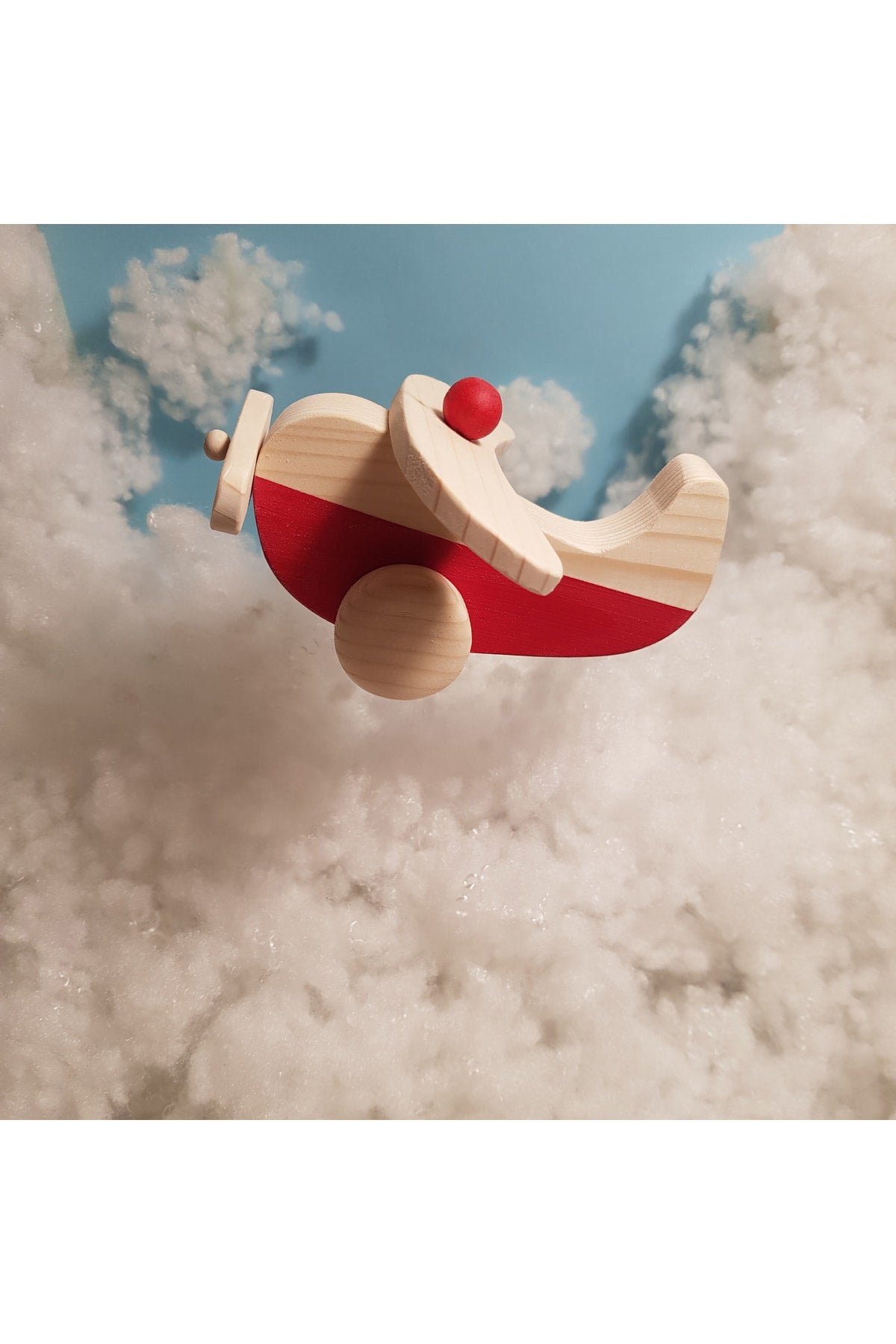 Handmade Wooden Toy Airplane, Educational, Creative, Vintage And Natural And Safe Wooden Baby Toy