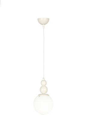 Infinite Single Chandelier White White Glass