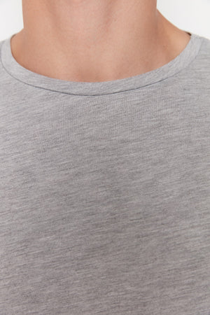 Gray Men'S Basic Slim Crew Neck Short Sleeved T-Shirt Tmnss22Ts0270