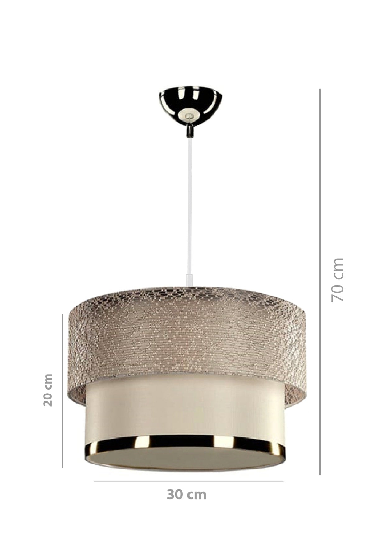 Cake Single Pendant Lamp Champagne Lace Gold Detailed Ayd-2618