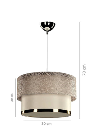 Cake Single Pendant Lamp Champagne Lace Gold Detailed Ayd-2618