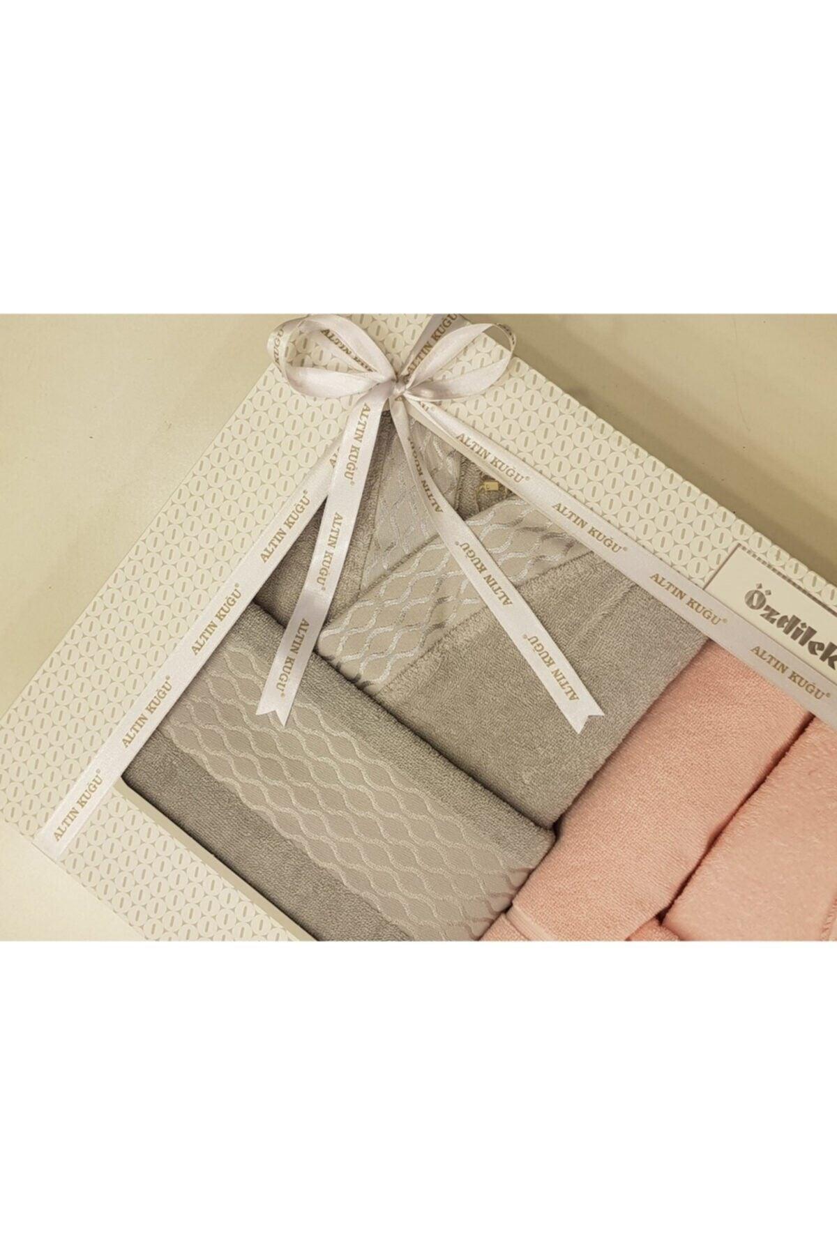 Elissa 5 Piece Bathrobe Set Gray Pink - Swordslife