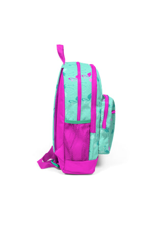 Kids Flamingo Patterned School Bag Set Of 3 With Four Compartments Usb Rechargeable Headphone Outlet