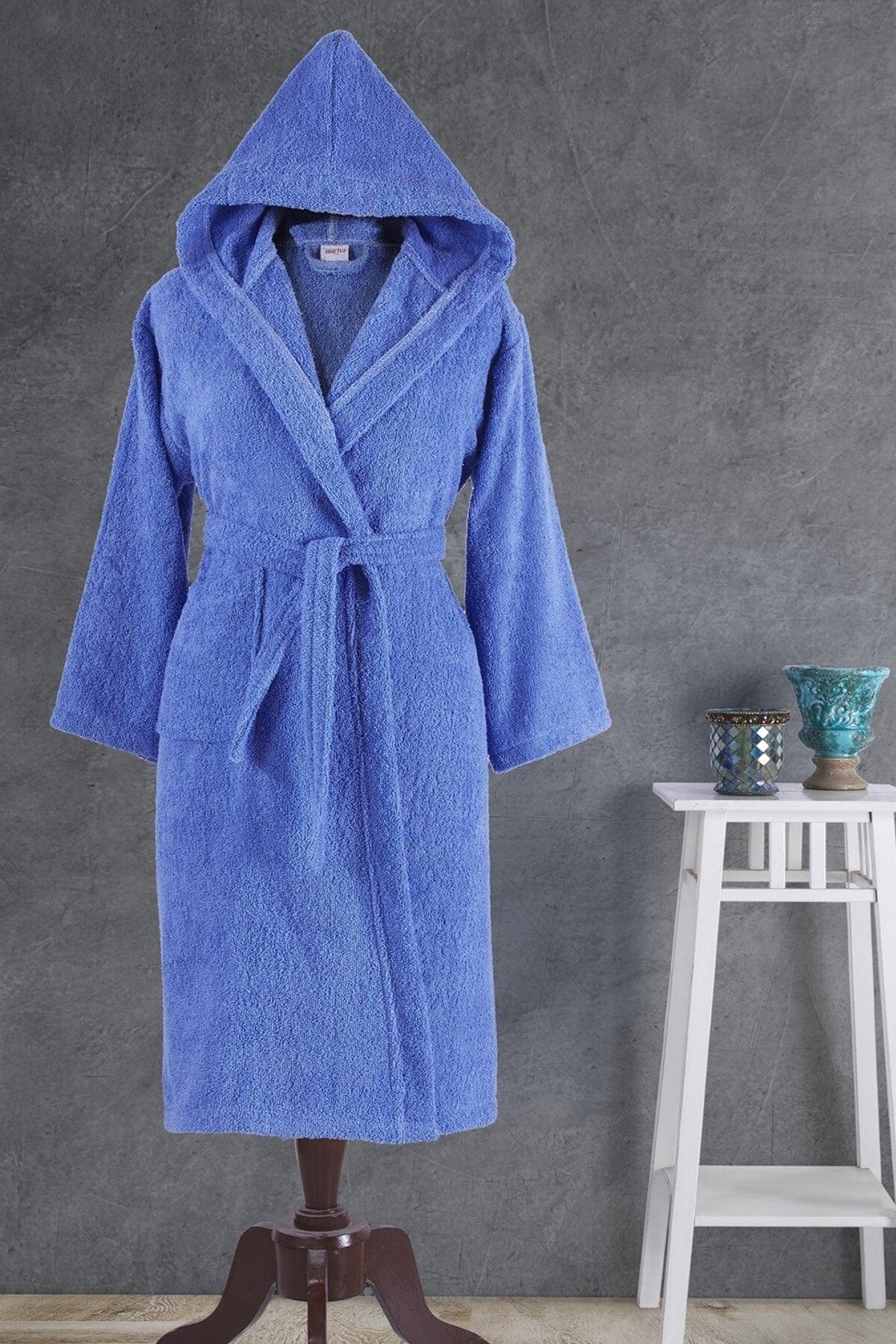 Hooded Bathrobe Blue - Swordslife