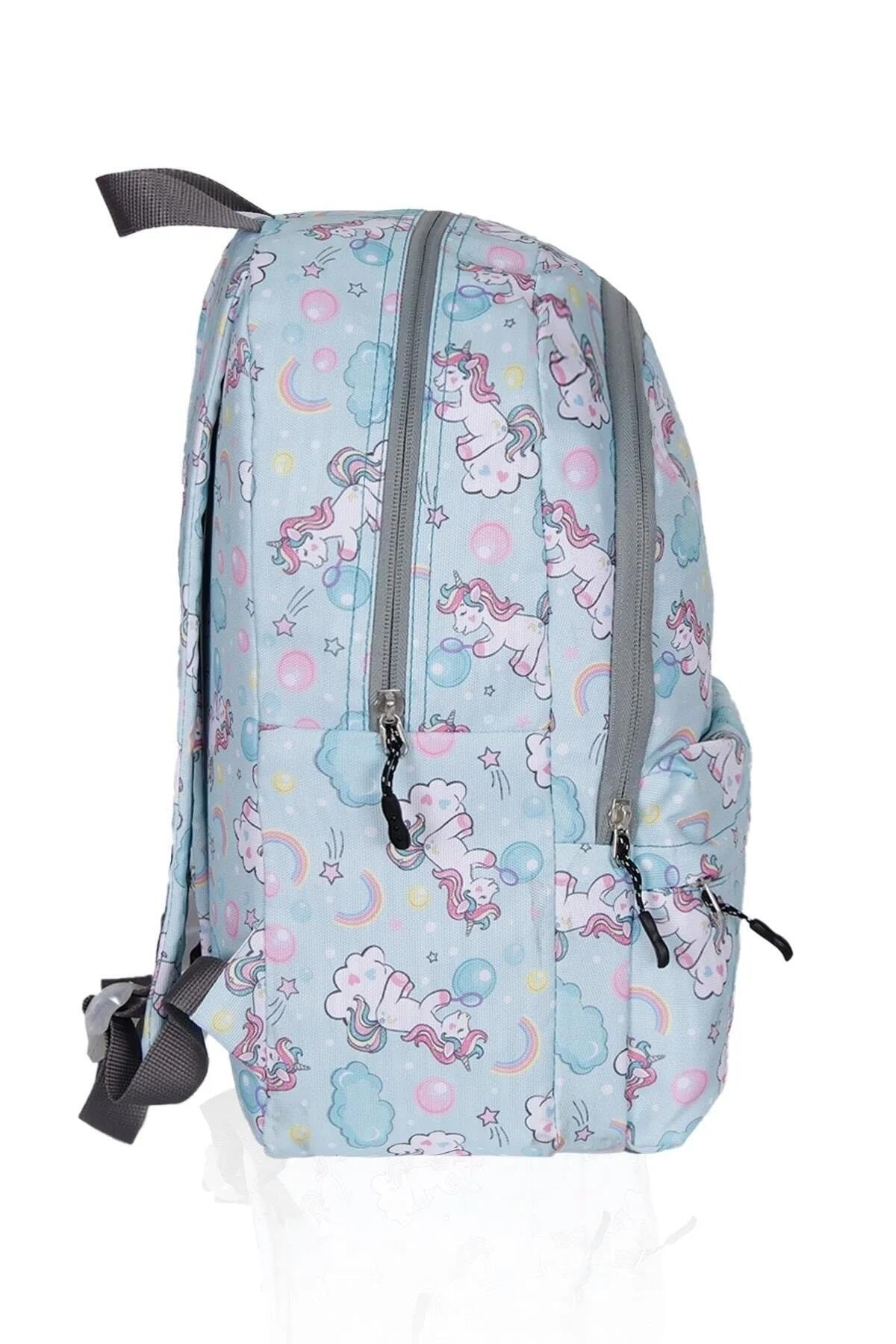 Unicorn Patterned Triple Primary School Bag Set