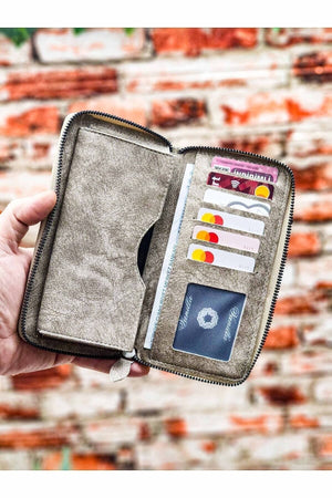 Unisex Vegan Leather Card Holder Wallet With Phone Compartment Xclub Model