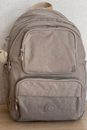 Fcstore Crinkle Fabric Waterproof Medium Size Mink Clinker Backpack/Laptop School Bag