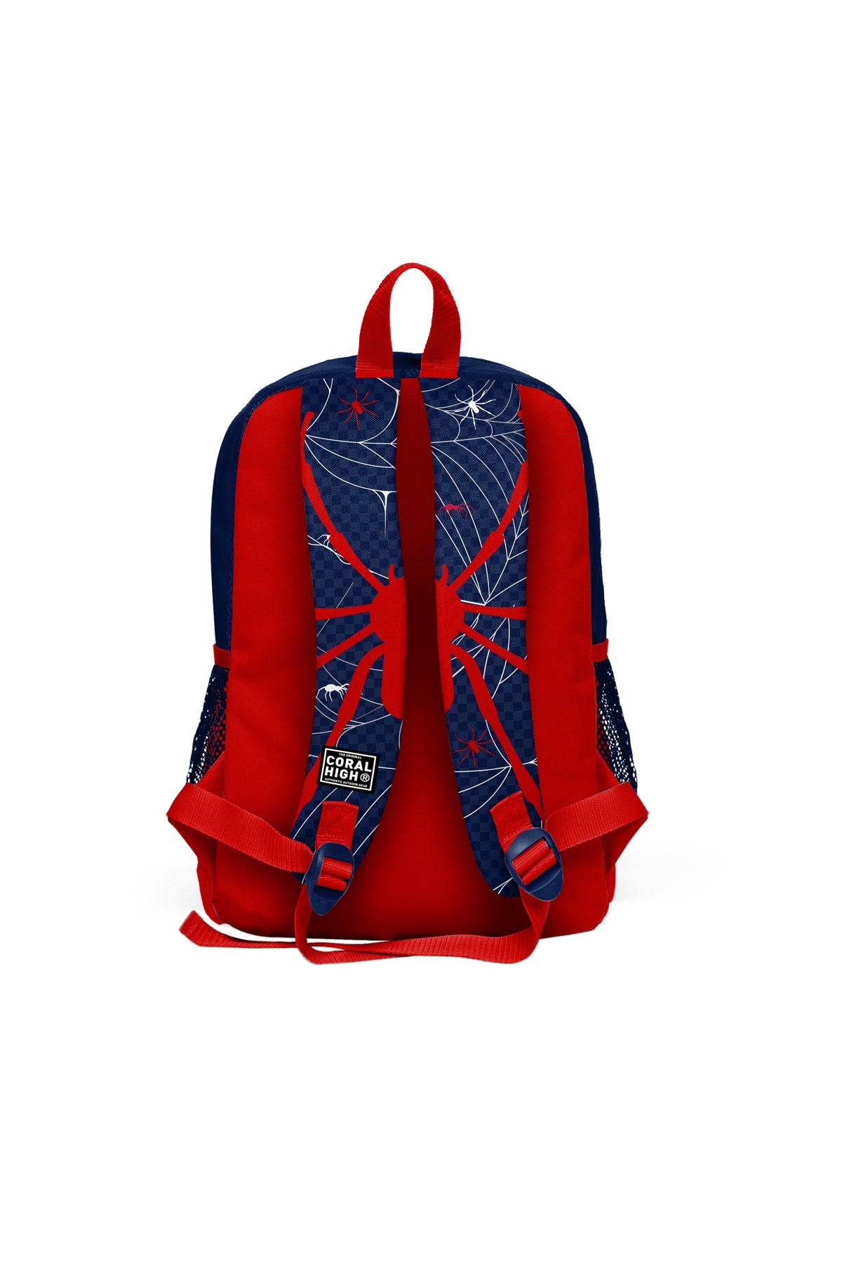 Kids Navy Blue Red Spider Patterned 3-Piece School Bag Set 23720